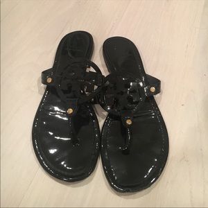 Authentic black Tory Burch Miller sandals